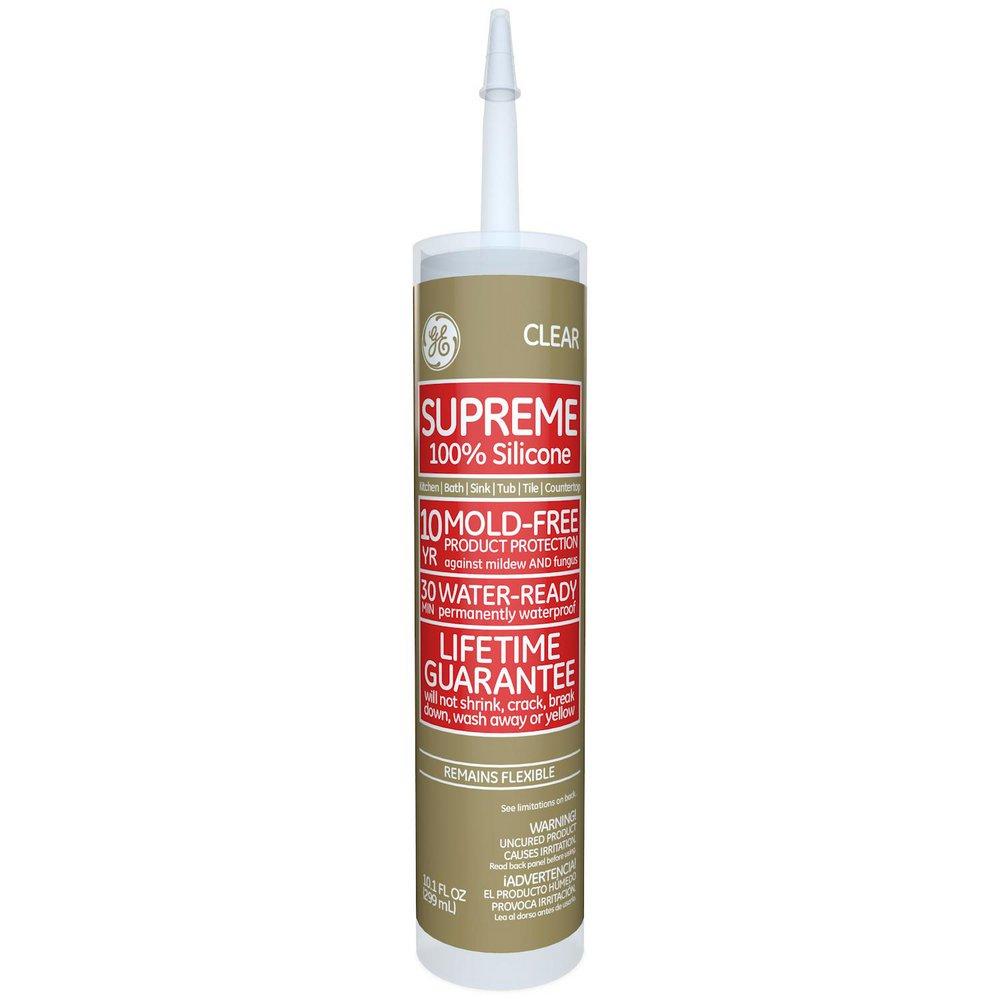 Momentive Performance Materials Clear Supreme Silicone Kitchen and Bath Caulk in Clear 