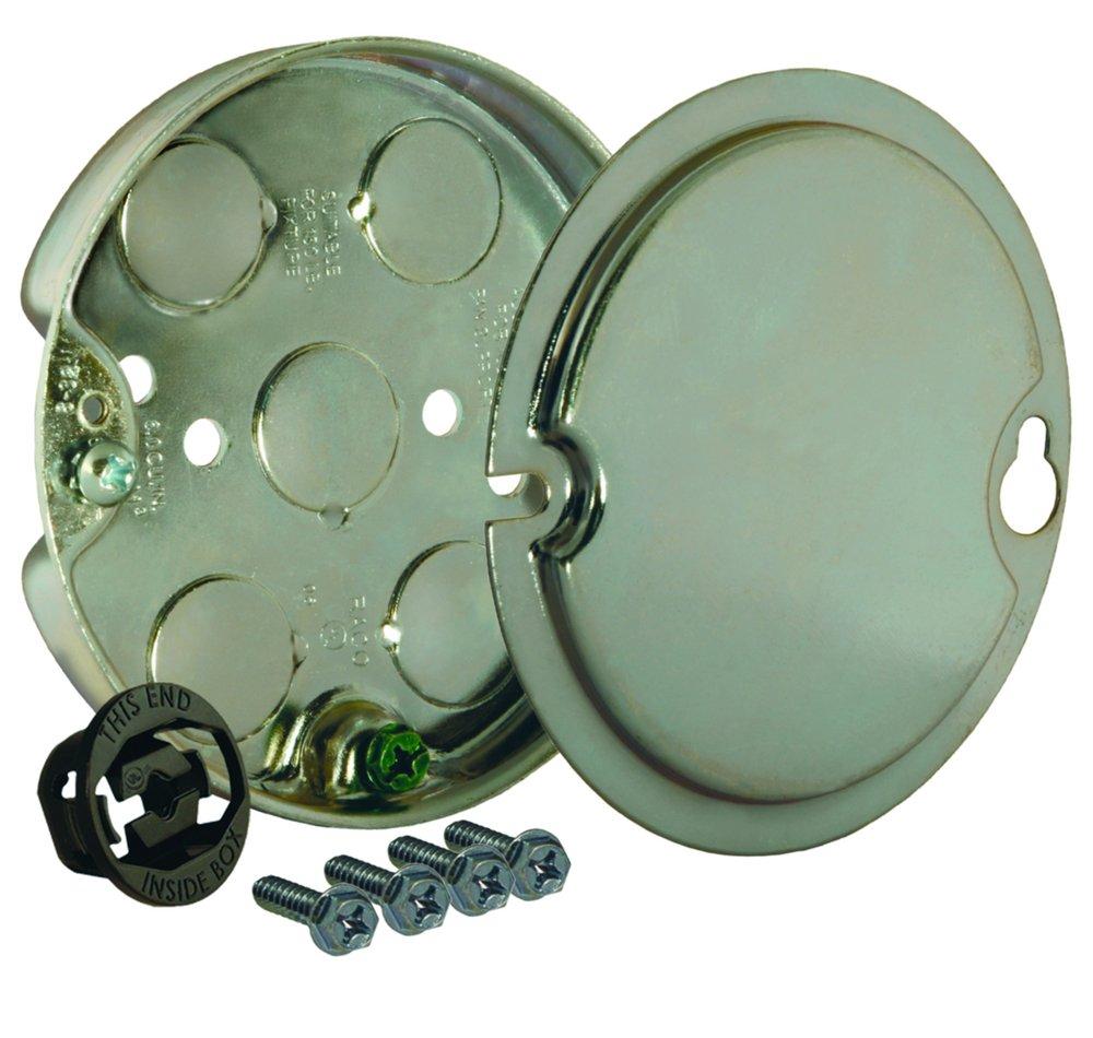 RACO Grey Metallic Round Ceiling Pan 