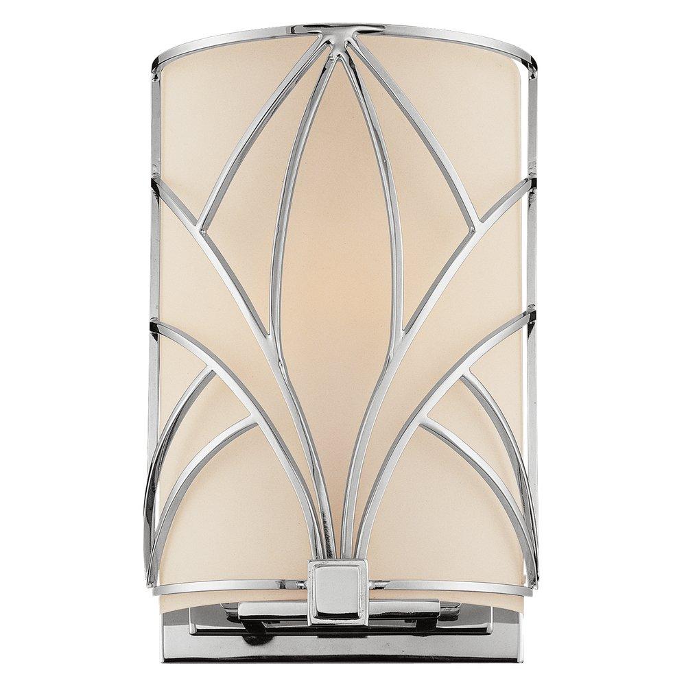 Metropolitan Polished Chrome 100W 1-Light Medium E-26 Base Wall Sconce 