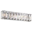 7-1/2 in. 60W 6-Light Candelabra E-12 Base Bath Vanity Light in Polished Chrome with Crystal