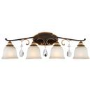 Metropolitan Raven Bronze/Sunburst Gold Leaf 9-1/2 in. 100W 4-Light Medium E-26 Base Bath Vanity Light 