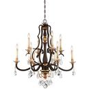 Metropolitan Raven Bronze/Sunburst Gold Leaf 60W 10-Light Candelabra E-12 Chandelier 
