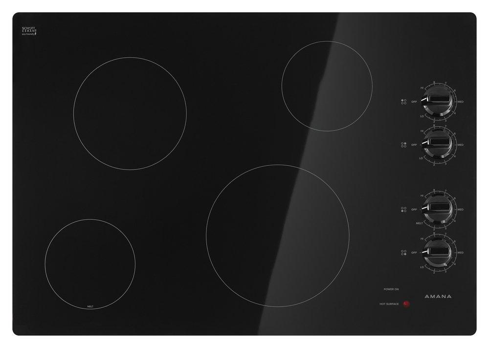 Amana Black 4-Burner Electric Cooktop 