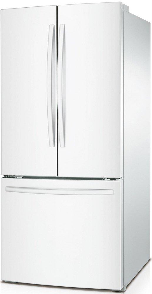 Samsung White 29-3/4 in. 21.6 cu. ft. Bottom Mount Freezer, French Door, Full Refrigerator 