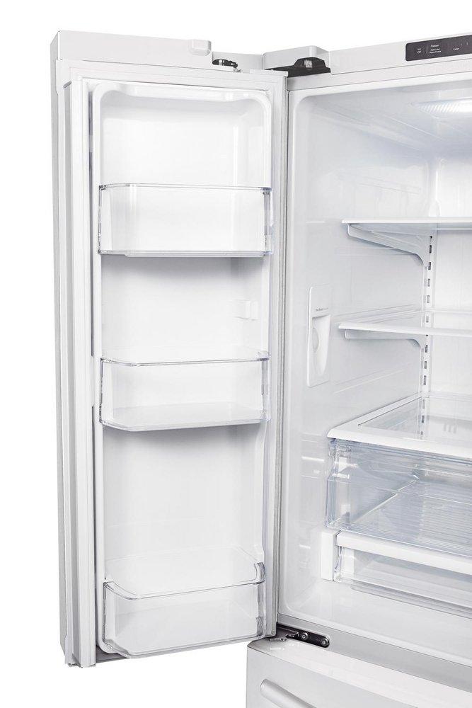Samsung White 29-3/4 in. 21.6 cu. ft. Bottom Mount Freezer, French Door, Full Refrigerator 