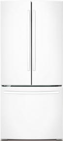 Samsung White 29-3/4 in. 21.6 cu. ft. Bottom Mount Freezer, French Door, Full Refrigerator 