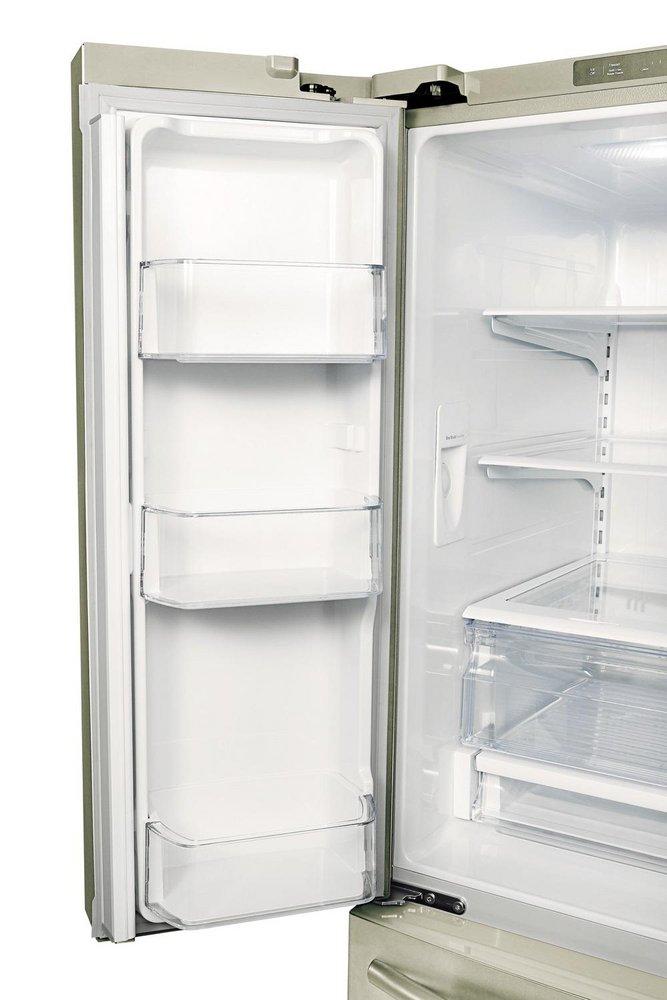 Samsung Stainless Platinum 29-3/4 in. 21.6 cu. ft. Bottom Mount Freezer, French Door, Full Refrigerator 