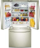 Samsung Stainless Platinum 29-3/4 in. 21.6 cu. ft. Bottom Mount Freezer, French Door, Full Refrigerator 