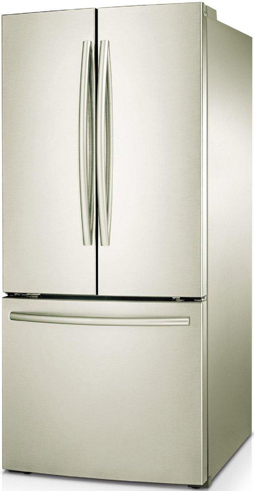 Samsung Stainless Platinum 29-3/4 in. 21.6 cu. ft. Bottom Mount Freezer, French Door, Full Refrigerator 