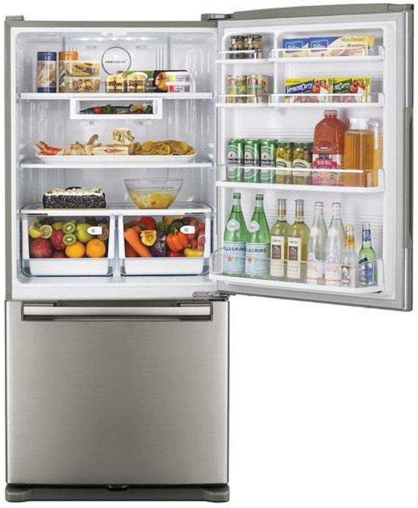 Samsung Stainless Platinum 32-1/4 in. 20 cu. ft. Bottom Mount Freezer and Full Refrigerator 