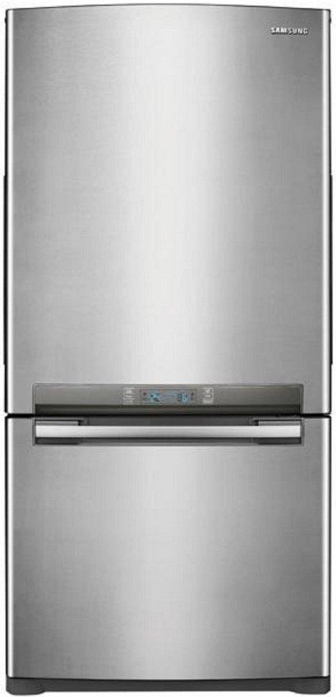 Samsung Stainless Platinum 32-1/4 in. 20 cu. ft. Bottom Mount Freezer and Full Refrigerator 