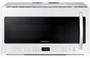 Samsung White 16-15/16 in. 2.1 cf Over-the-Range Microwave with Multi-Sensor Cooking 