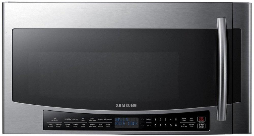 Samsung Fingerprint Resistant Stainless Steel 1.7 cu. ft. 950 W Hidden Over-the-Range Microwave 