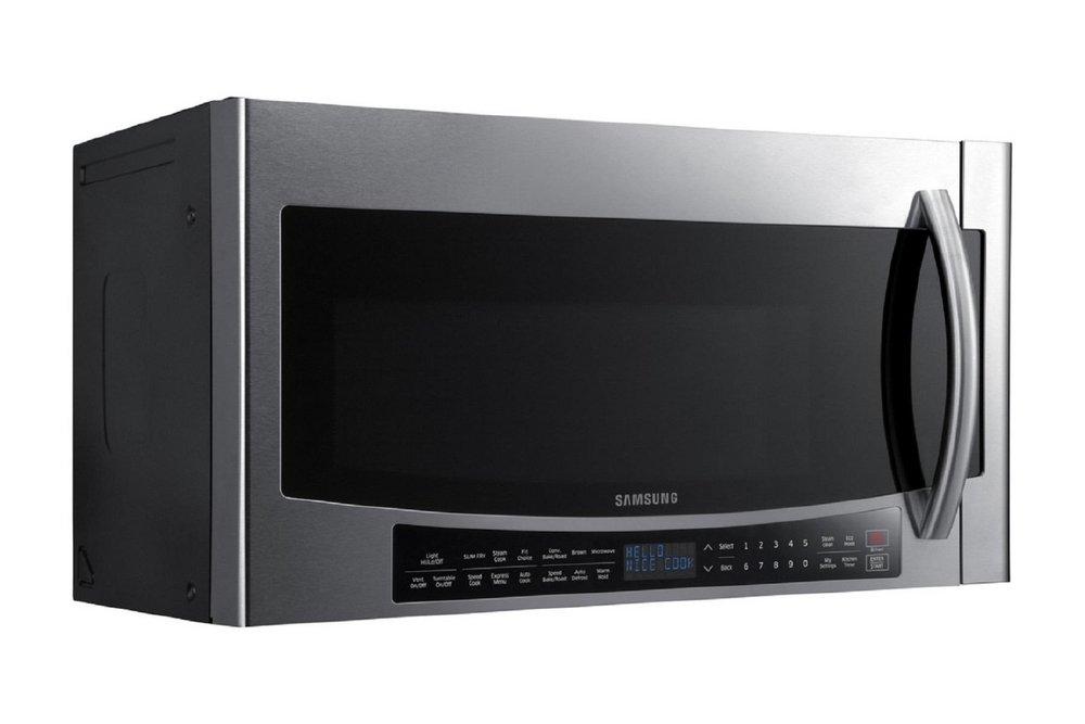 Samsung Fingerprint Resistant Stainless Steel 1.7 cu. ft. 950 W Hidden Over-the-Range Microwave 