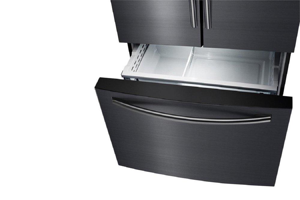 Samsung Black Stainless Steel 35-3/4 in. 28.07 cu. ft. French Door Refrigerator 