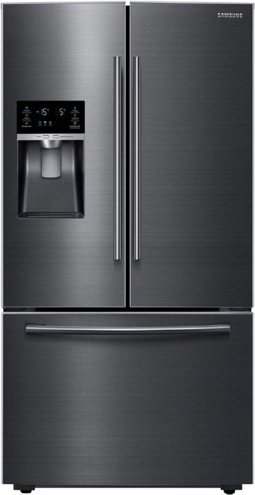 Samsung Black Stainless Steel 35-3/4 in. 28.07 cu. ft. French Door Refrigerator 