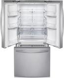 Samsung Stainless Platinum 32-1/4 in. 18 cu. ft. Bottom Mount Freezer, Counter Depth, French Door, Full Refrigerator 