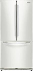 Samsung White Pearl 32-1/4 in. 20 cu. ft. Bottom Mount Freezer, French Door and Full Refrigerator 