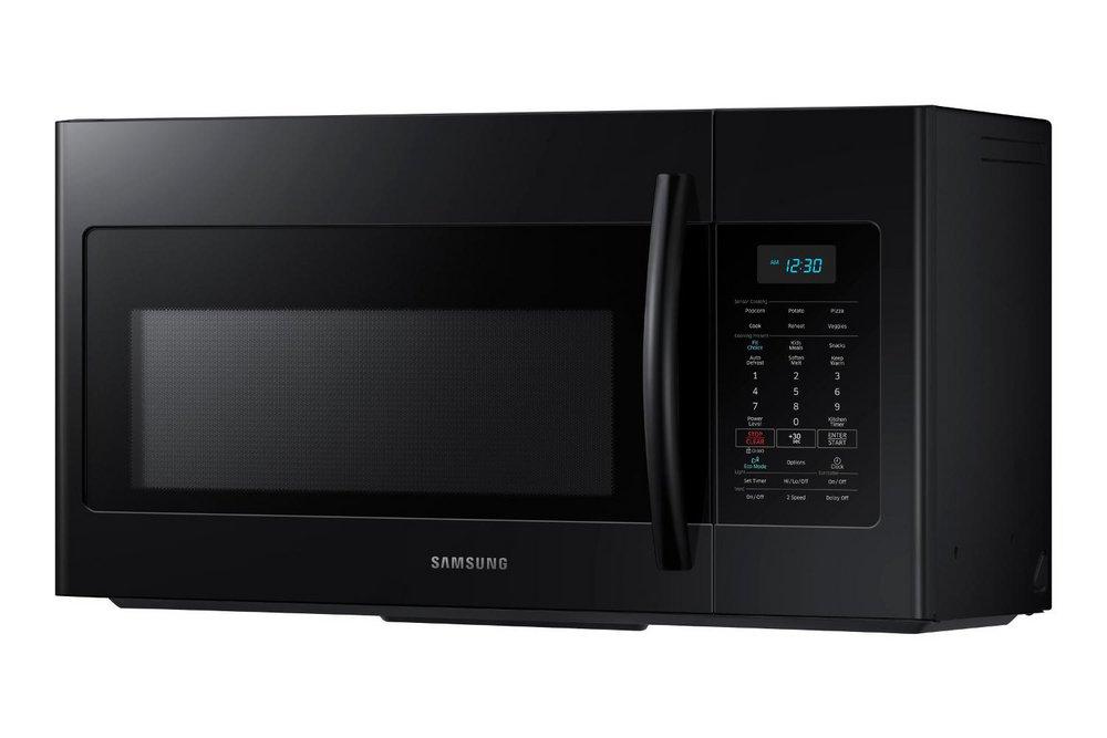 Samsung Black 15-5/32 in. 1.7 cf Over-the-Range Microwave with Sensor Cooking 