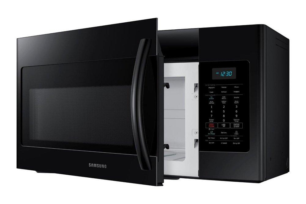 Samsung Black 15-5/32 in. 1.7 cf Over-the-Range Microwave with Sensor Cooking 