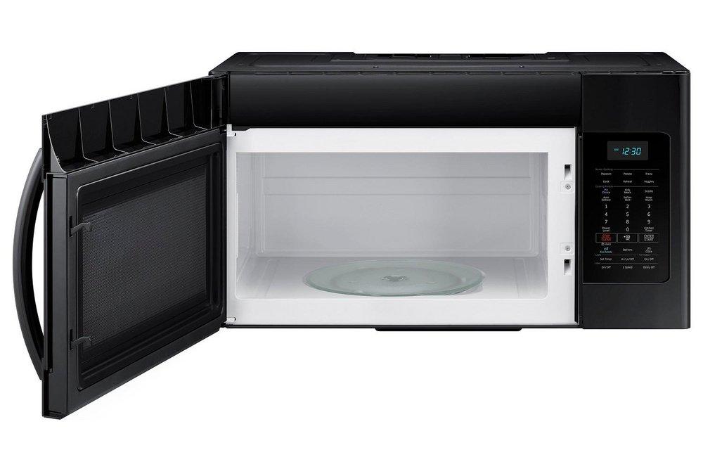 Samsung Black 15-5/32 in. 1.7 cf Over-the-Range Microwave with Sensor Cooking 