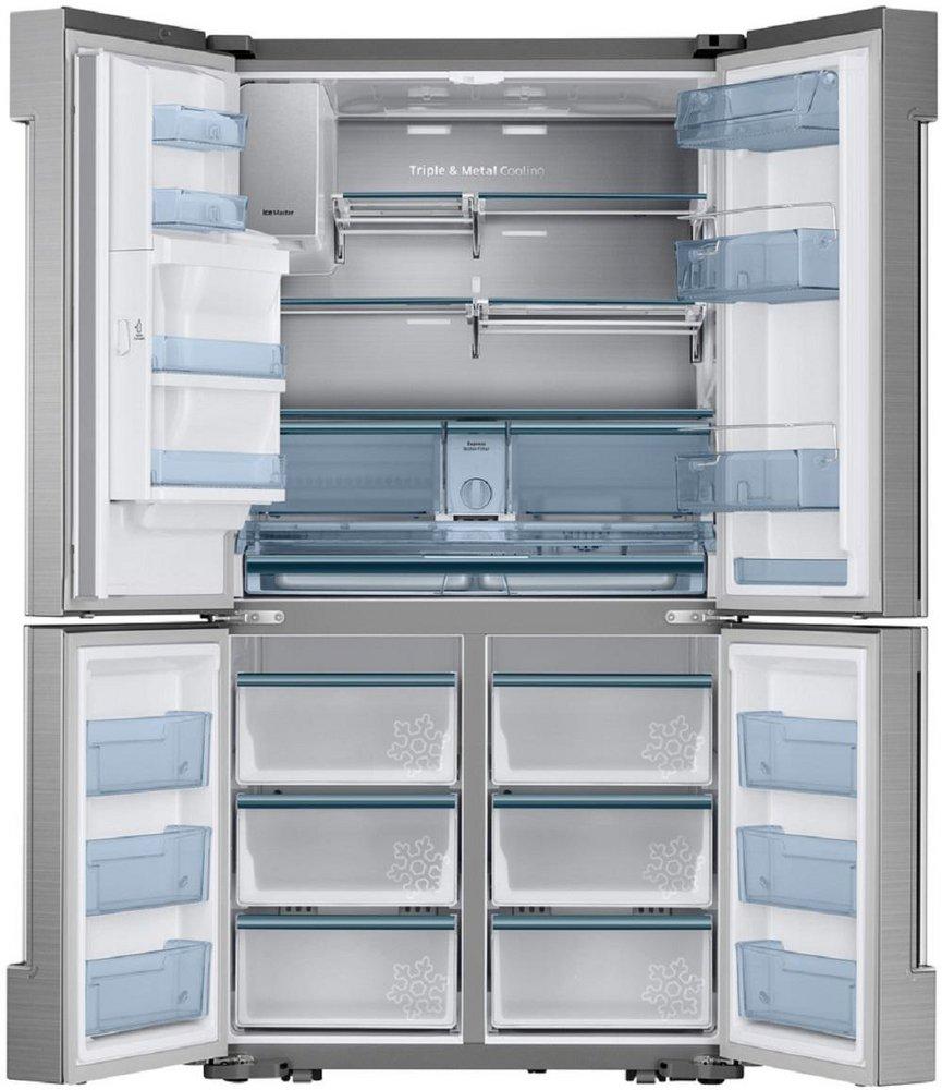 Samsung Stainless Steel 35-3/4 in. 24.1 cu. ft. Counter Depth and French Door Refrigerator 