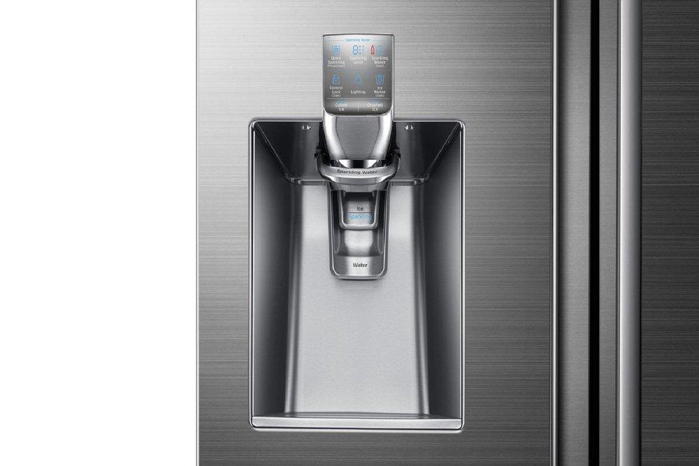 Samsung Stainless Steel 35-3/4 in. 24.1 cu. ft. Counter Depth and French Door Refrigerator 