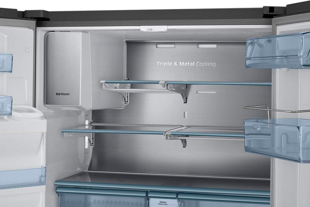 Samsung Stainless Steel 35-3/4 in. 24.1 cu. ft. Counter Depth and French Door Refrigerator 