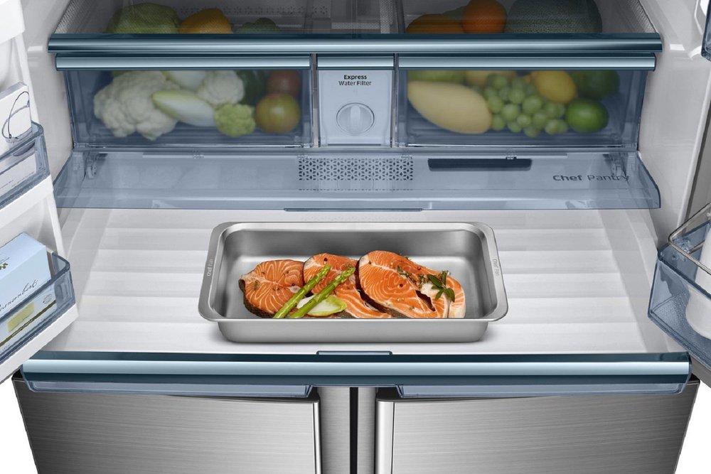 Samsung Stainless Steel 35-3/4 in. 24.1 cu. ft. Counter Depth and French Door Refrigerator 