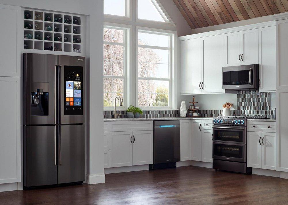 Samsung Black Stainless Steel 35-3/4 in. 28 cu. ft. French Door Refrigerator 