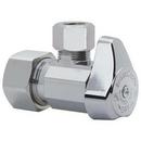 BrassCraft Polished Chrome 1/2 in x 3/8 in Lever Handle Angle Supply Stop Valve 