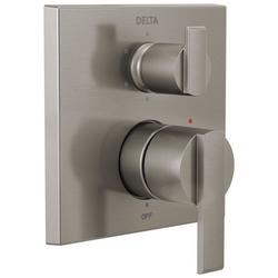 Two Handle Pressure Balancing Valve Trim with Integrated Diverter in Brilliance® Stainless