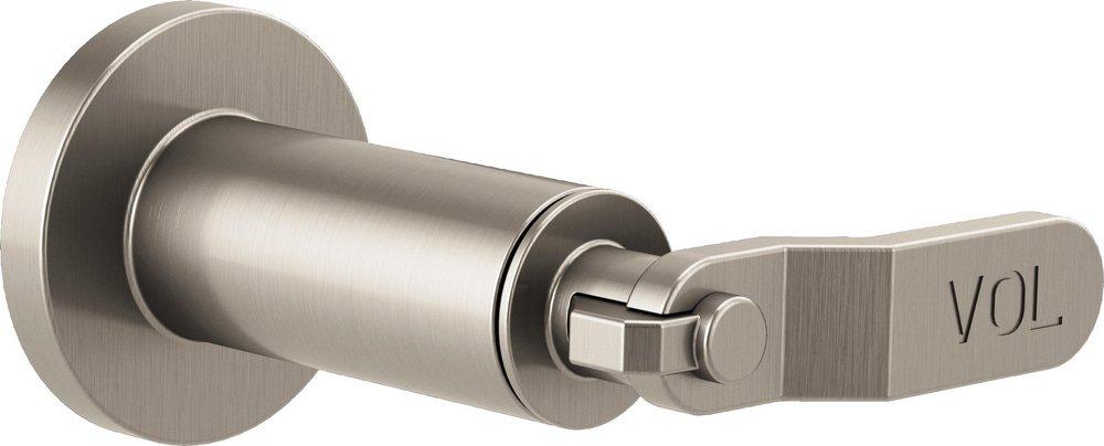 Brizo Luxe Nickel Tub and Shower Volume Control Valve Trim with Single Industrial Lever Handle 