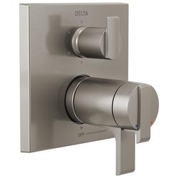 Three Handle Thermostatic Valve Trim with Integrated Diverter in Brilliance&reg; Stainless