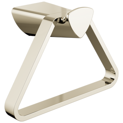 Trapezoid Closed Towel Ring in Brilliance Polished Nickel