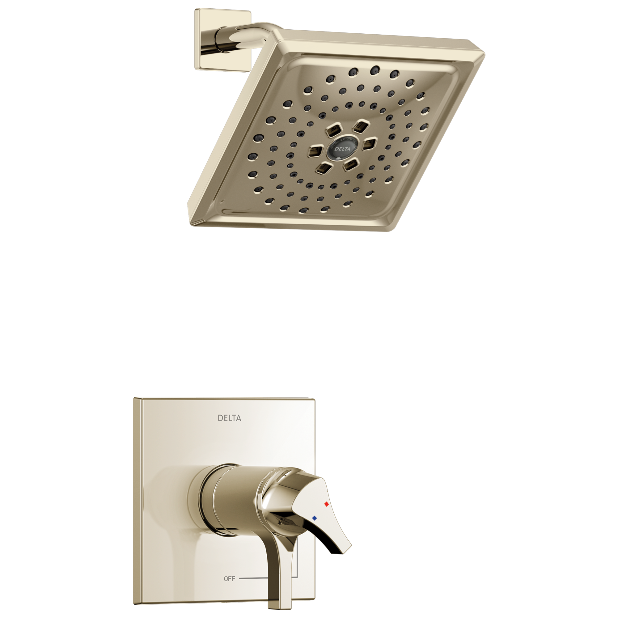 Delta Faucet Polished Nickel Two Handle Multi Function Shower Faucet (Trim Only) 