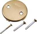 Toe Operated Overflow Plate with Screw in Luxe Gold