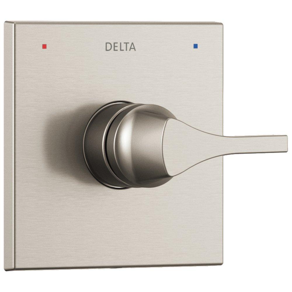 Delta Faucet Stainless Tub and Shower Pressure Balancing Valve with Single Lever Handle 
