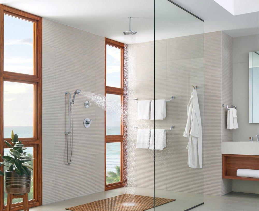 Brizo Chrome 4-1/2 in. 3-Function Diverter Trim (Less Handle) 