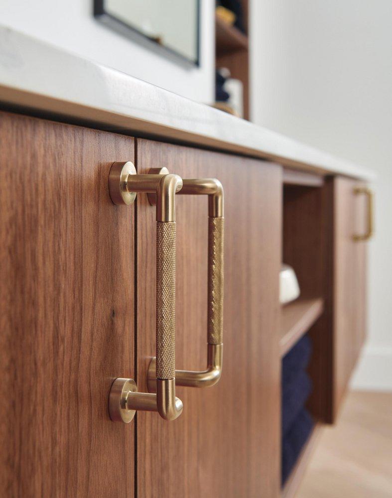 Brizo Luxe Gold Drawer Pull Handle with Knurling 