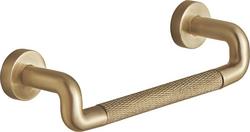 Drawer Pull Handle with Knurling in Luxe Gold