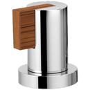 Brizo Polished Chrome/Teak Wood ROMAN TUB HANDLE KIT - LEVER 