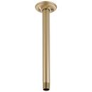 10 in. Ceiling Mount Shower Arm and Flange in Luxe Gold