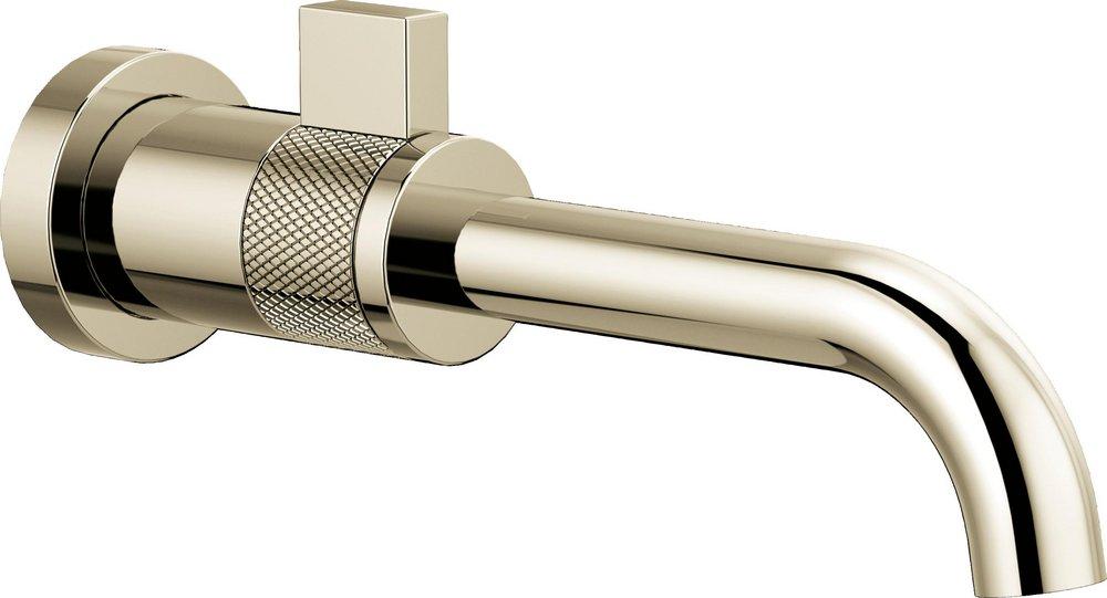 Brizo Polished Nickel Single Handle Wall Mount Bathroom Sink Faucet 