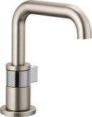 Single Handle Monoblock Bathroom Sink Faucet in Luxe Nickel with Polished Chrome