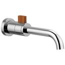 Brizo Polished Chrome/Teak Wood Single Handle Wall Mount Bathroom Sink Faucet 