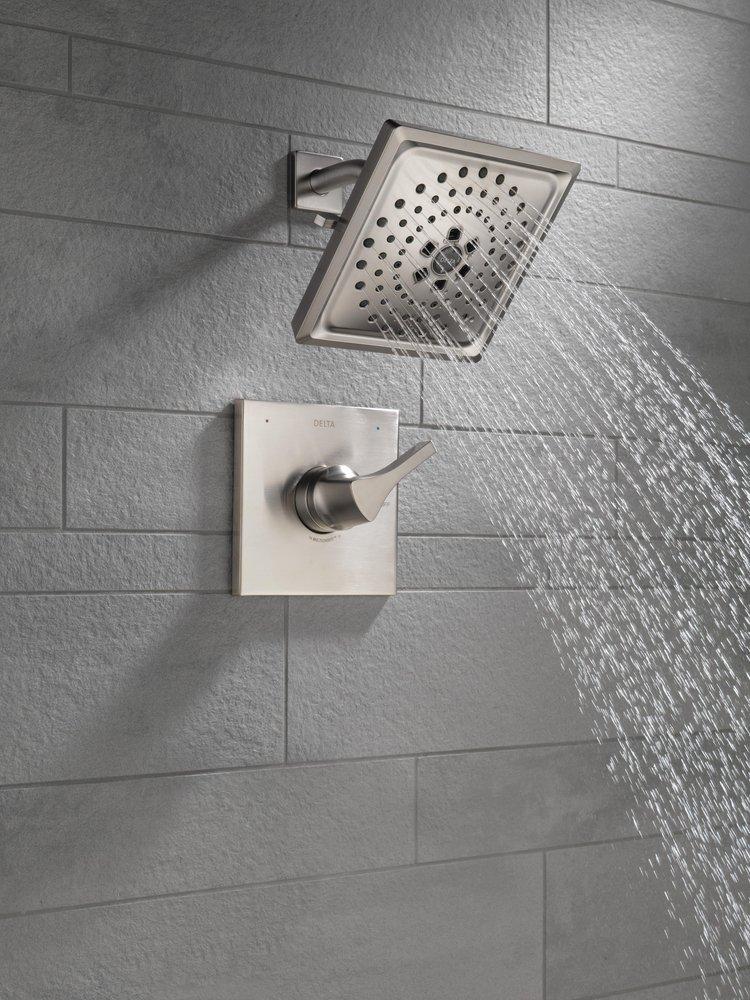 Delta Faucet Brilliance Stainless 2 gpm Shower Faucet with Single Lever Handle 