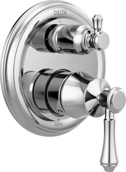 Two Handle Pressure Balancing Valve Trim in Chrome