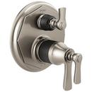 Brizo Luxe Nickel/Matte Black Thermostatic Valve with 3-Function Diverter Trim 