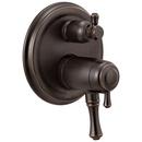 Two Handle Thermostatic Valve Trim with Integrated Diverter in Venetian Bronze